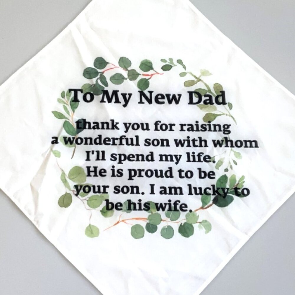 New Wedding Handkerchief Gift Father of the Groom